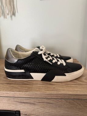 Dolce Vita Zina Black and White Sneakers 7.5